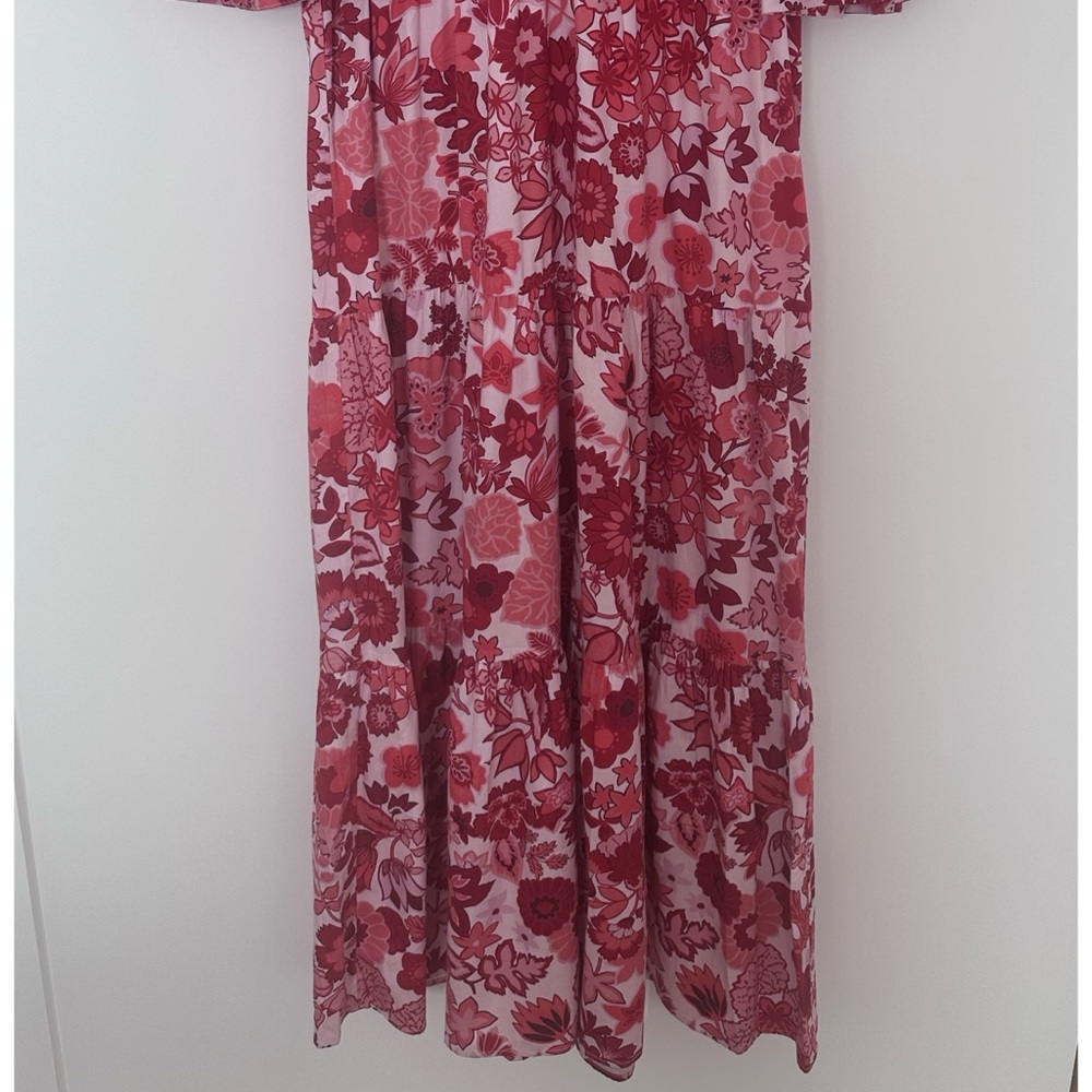 Tuckernuck Red and White Tiered Maxi Sundress - Picture 7 of 13